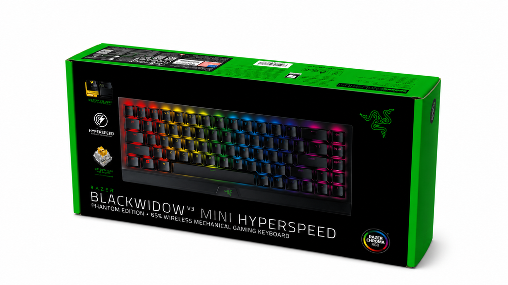 Razer BlackWidow V3 Mini HyperSpeed Phantom Edition Wireless Gaming Keyboard