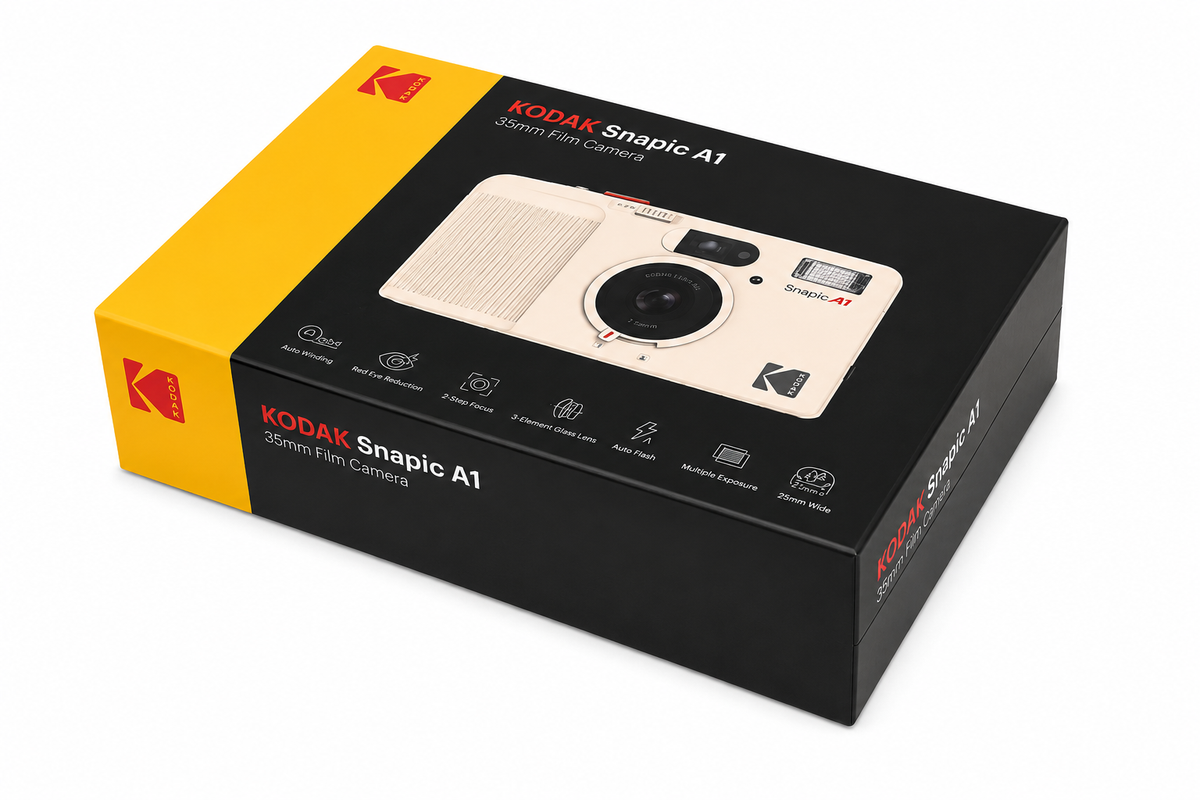Kodak Snapic A1 35mm Film Camera (Ivory White)