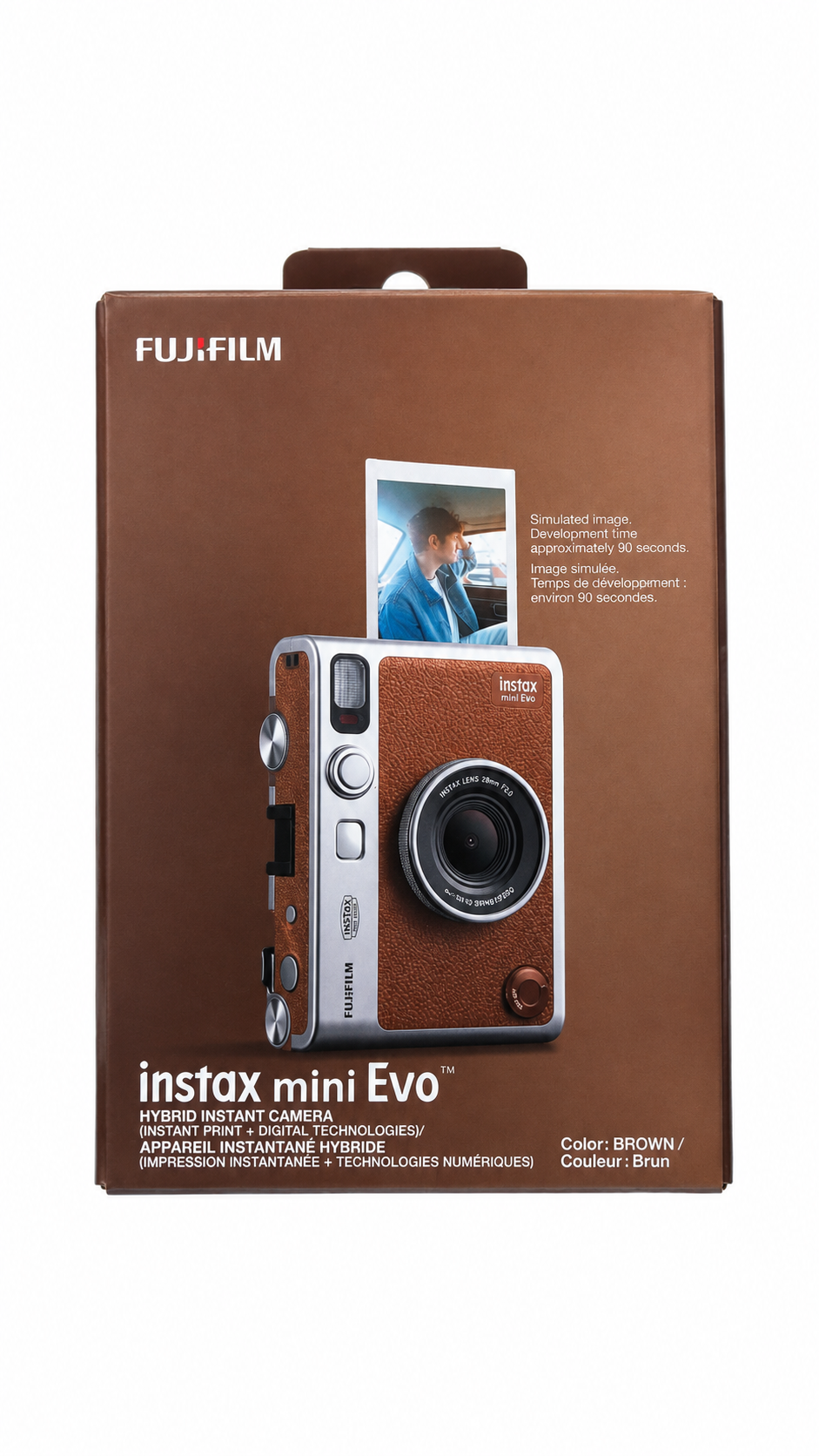 Fujifilm instax mini EVO Hybrid Instant Camera, Brown – photo 2 of 4
