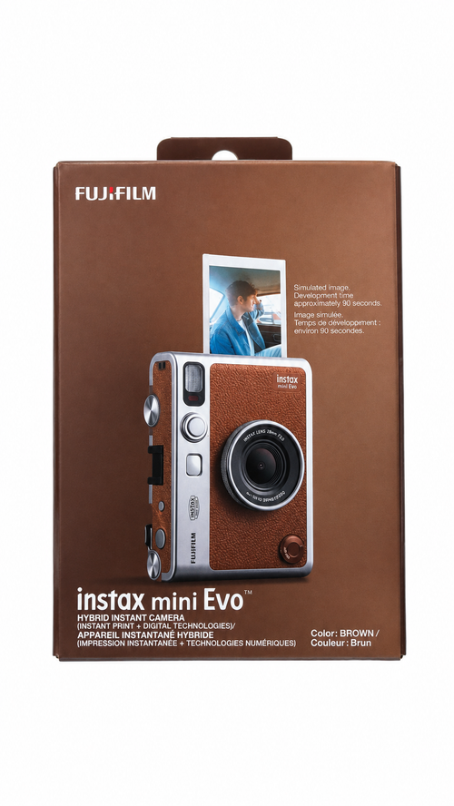 Fujifilm instax mini EVO Hybrid Instant Camera, Brown – photo 2 of 4