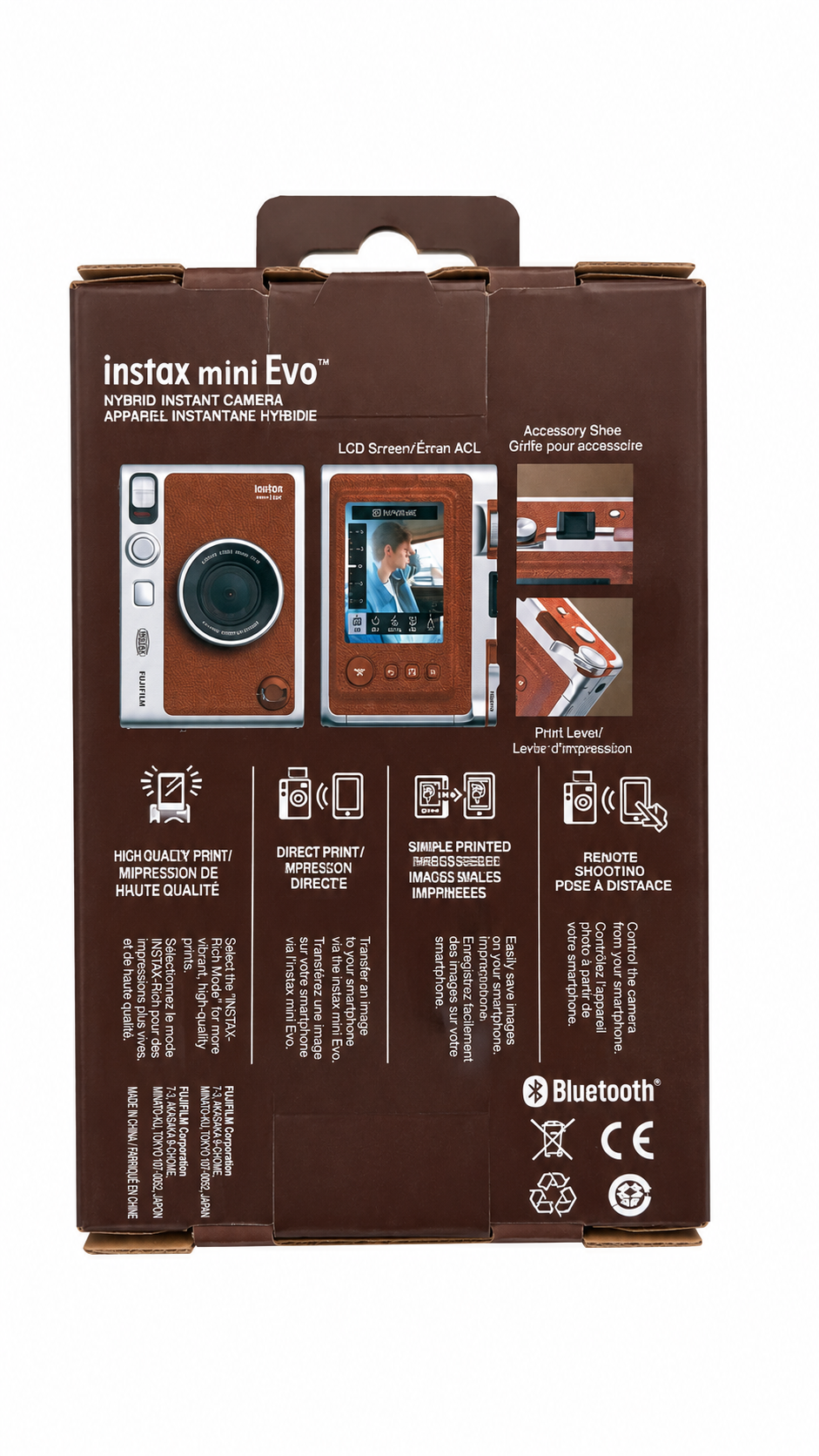Fujifilm instax mini EVO Hybrid Instant Camera, Brown – photo 4 of 4