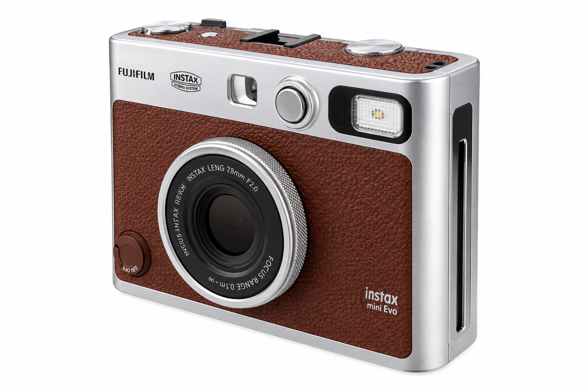 Fujifilm instax mini EVO Hybrid Instant Camera, Brown – photo 3 of 4