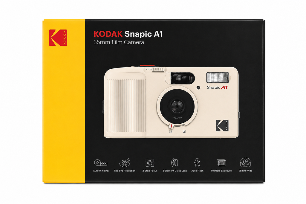 Kodak Snapic A1 35mm Film Camera (Ivory White)