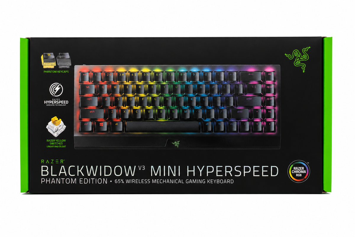 Razer BlackWidow V3 Mini HyperSpeed Phantom Edition Wireless Gaming Keyboard