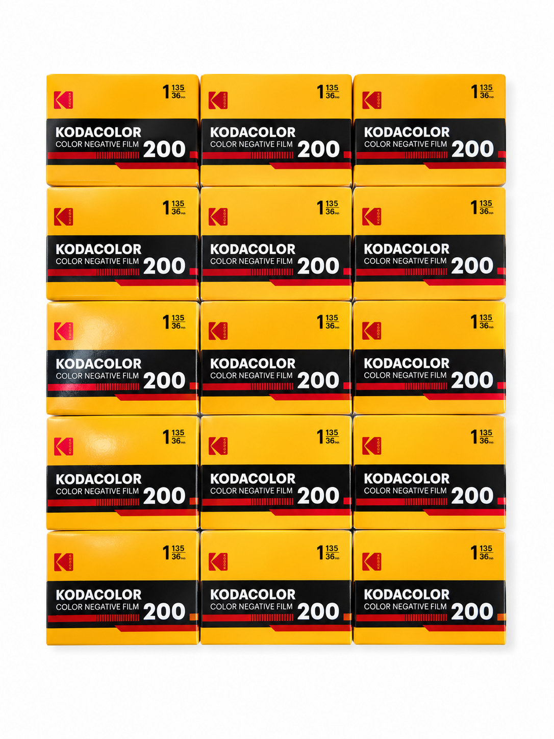 15X Kodak Kodacolor 200 Color Negative Film (35mm Roll Film, 36 Exposures)